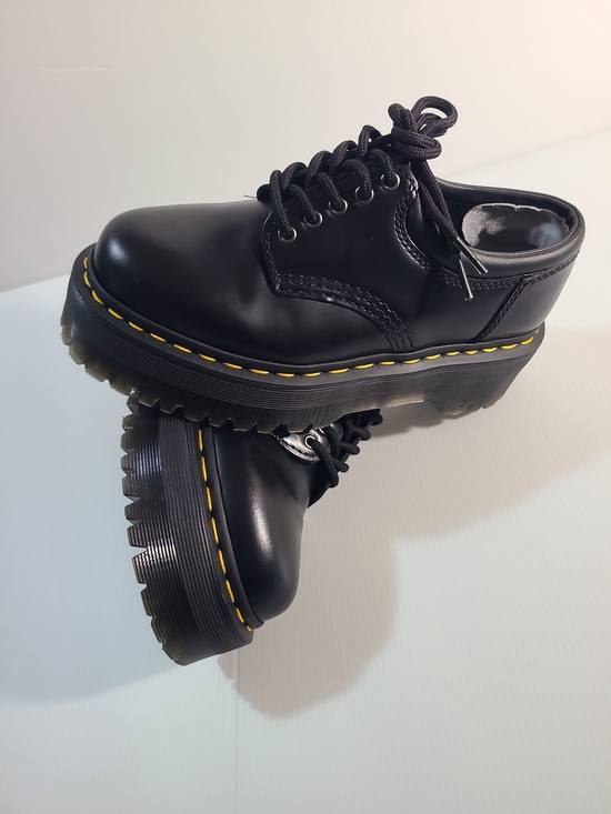 Dr. Martens Black Leather  Sole Platform Lace Up 8053 Quad Size 5 Womens main image 7